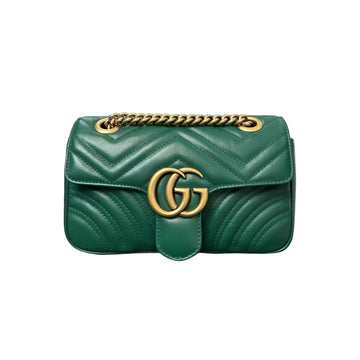 Gucci Mini GG Marmont CalBNkin Matelasse Emerald Green GHW