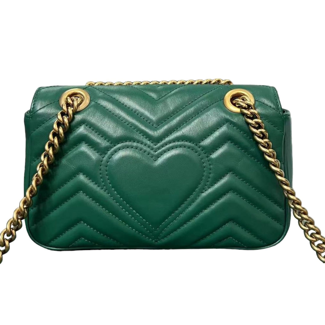 Gucci Mini GG Marmont CalBNkin Matelasse Emerald Green GHW