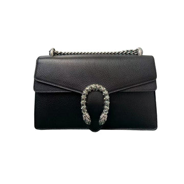 Gucci Dionysus Small Shoulder Pebbled CalBNkin Black SHW