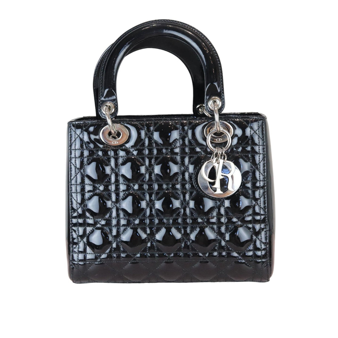 Lady Dior Medium New 1:1 Repl Cannage Black SHW