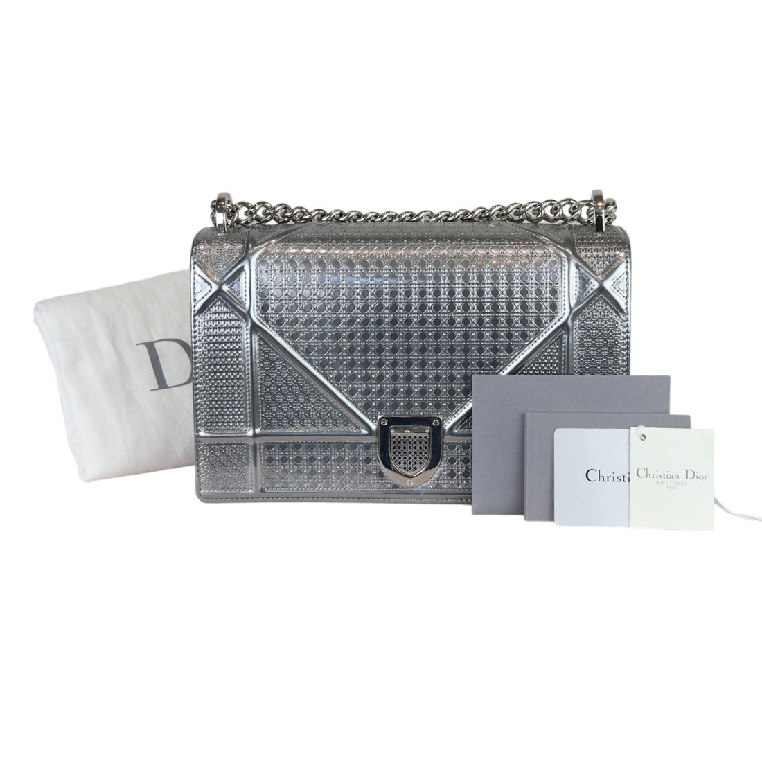 Diorama Flap Medium Metallic New 1:1 Repl Silver SHW