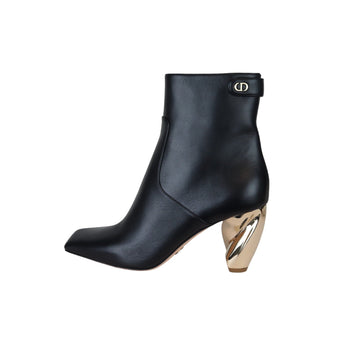 Rhodes Heeled Ankle Boots Soft CalBNkin Black Size 39