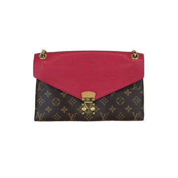 Louis-Vuitton Pallas Chain Flap Monogram Red GHW