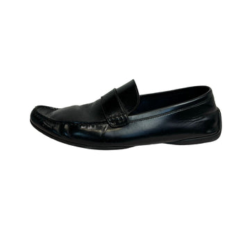 Louis-Vuitton Loafers Leather Black Size 8 Men