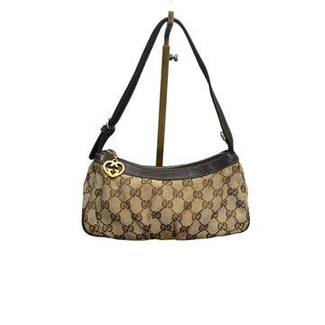 Gucci  Pochette Bag GG Canvas and Leather Beige Brown GHW