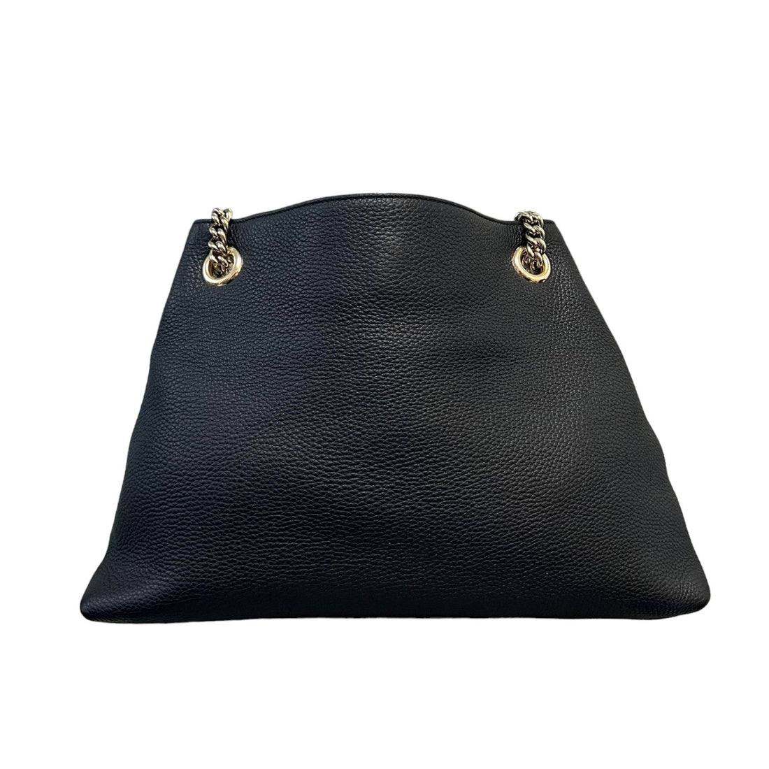 Gucci Soho Chain Shoulder Medium Pebbled CalBNkin Black GHW
