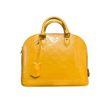 Louis-Vuitton Alma PM Vernis New 1:1 Rep Sunflower Yellow GHW