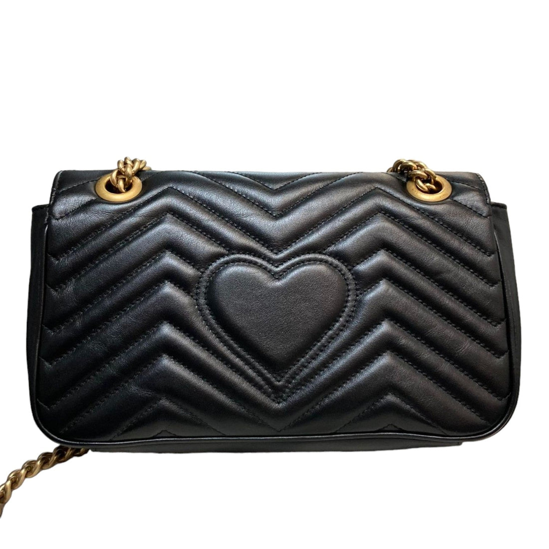 Gucci GG Marmont Small CalBNkin Matelasse Shoulder Black GHW