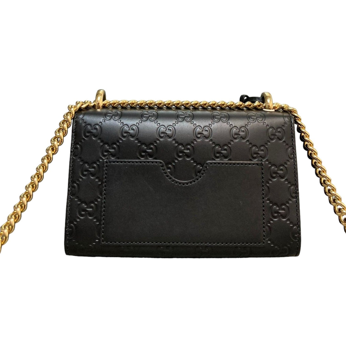 Gucci Padlock Shoulder Bag Small Guccissima Black GHW