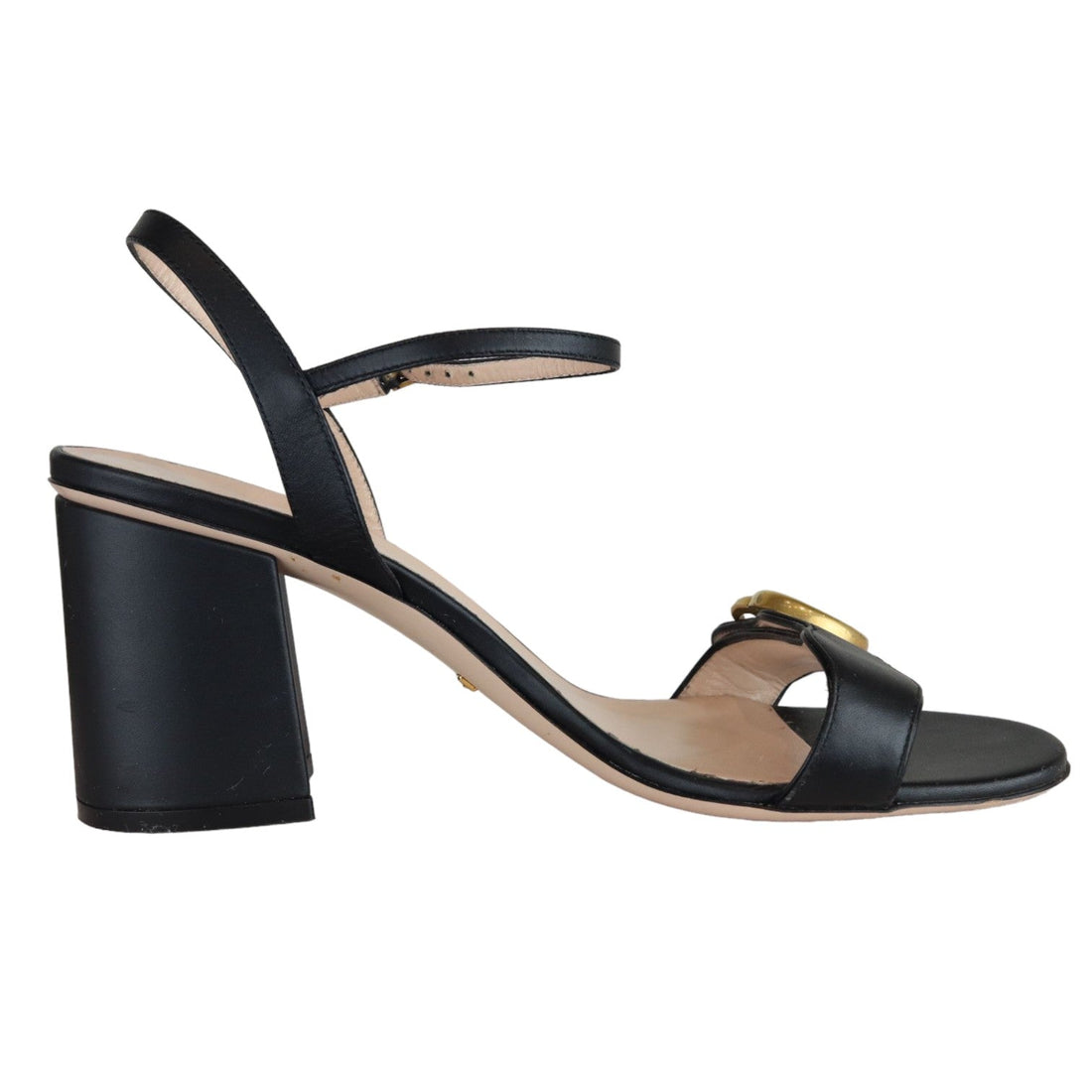 Gucci GG Marmont Ankle Wrap Sandals CalBNkin Black Size 38