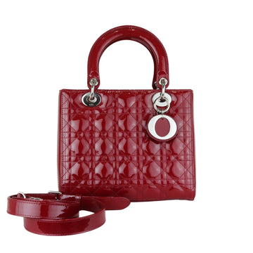 Lady Dior Medium New 1:1 Repl Cannage Red SHW