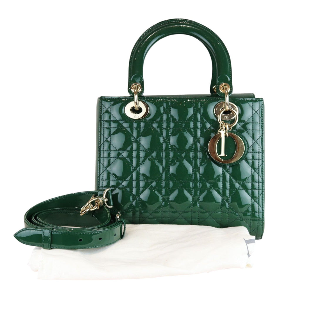 Lady Dior Medium New 1:1 Repl Green GHW