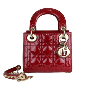 Lady Dior New 1:1 Repl Cannage Mini Red GHW