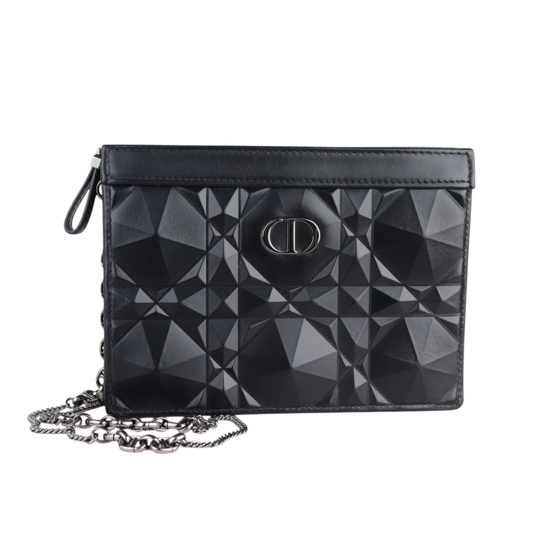 Caro Zipped Pouch with Chain CalBNkin Black SHW