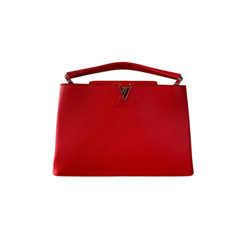 Louis-Vuitton Capucines MM Taurillon CalBNkin Red SHW