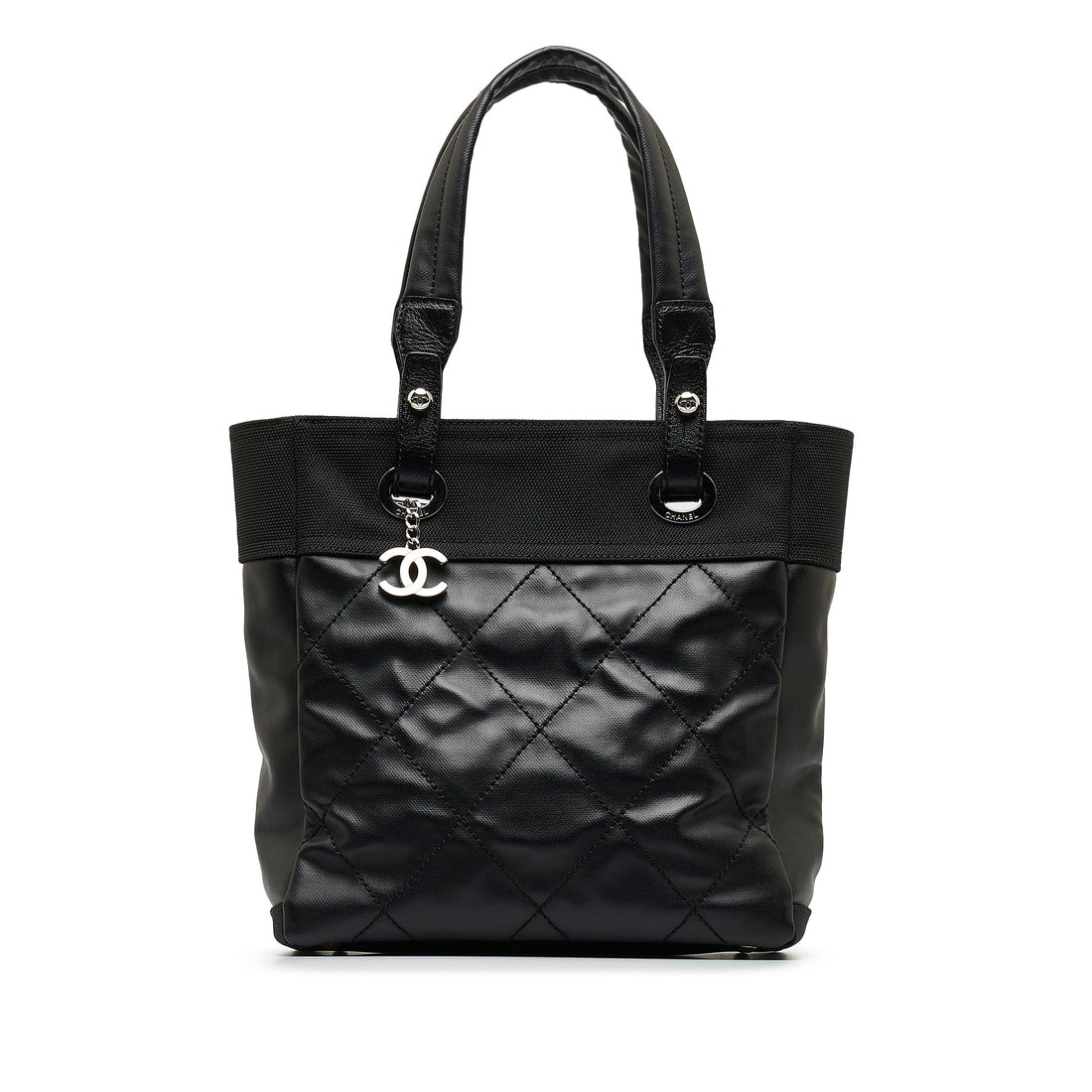 Black Top Quality Chanel Paris Biarritz PM Tote