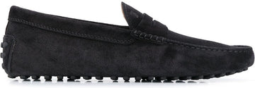ALMOND TOE LEATHER LOAFERS