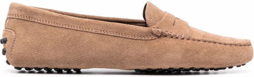 BEIGE SUEDE GOMMINO LOAFERS