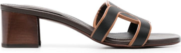 LEATHER CHAIN MULES
