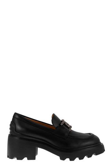 PLATFORM LOGO PLAQUE LOAFERS