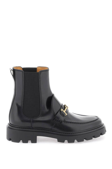 CHELSEA ANKLE BOOTS WITH METAL DETAIL