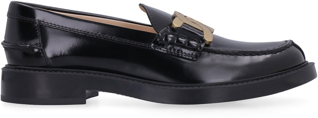 BRUSHED LEATHER LOAFERS