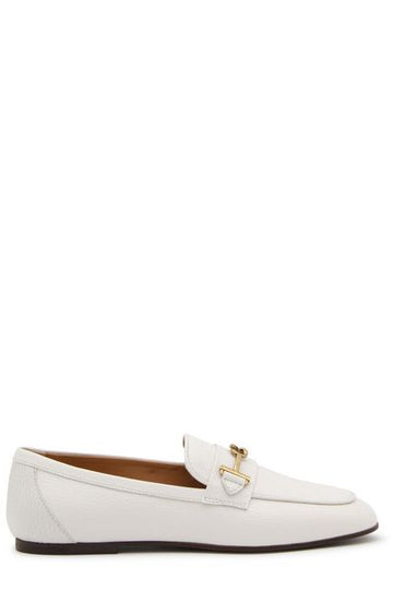 LEATHER ALMOND TOE LOAFERS