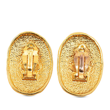 CHANEL CC Crown Clip On Earrings Costume Earrings