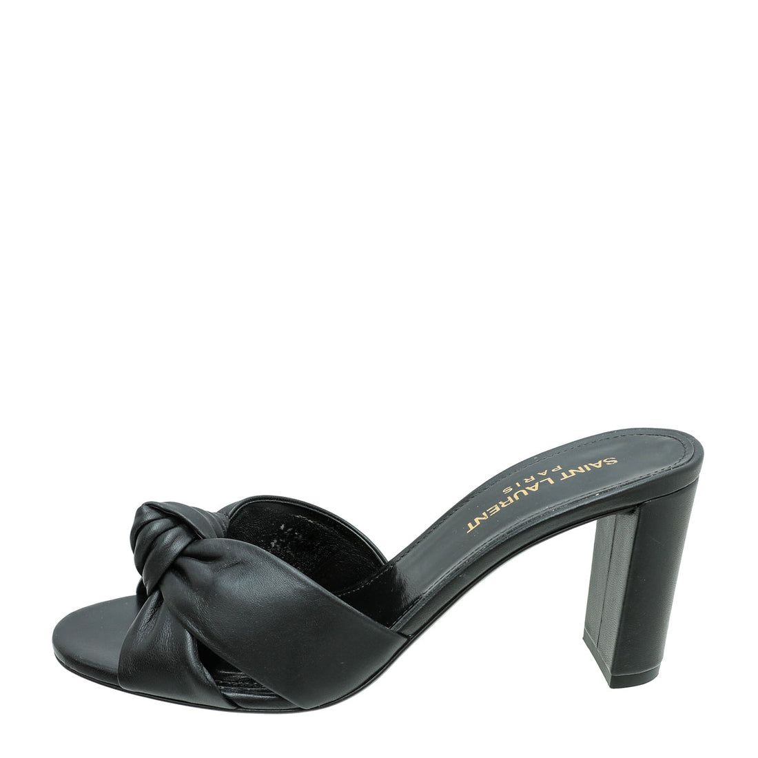 YSL Black Bianca Heeled Mules 36