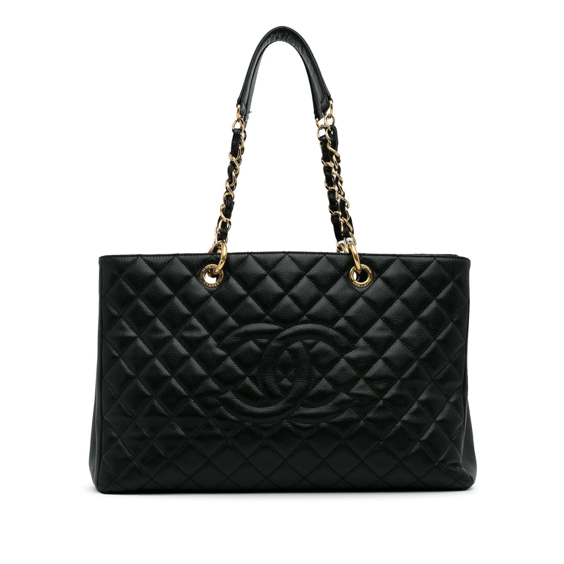 Black Top Quality Chanel Caviar Grand Shopping Tote XL