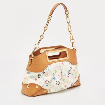 Louis Vuitton White Monogram Multicolore Canvas Judy Mm Bag