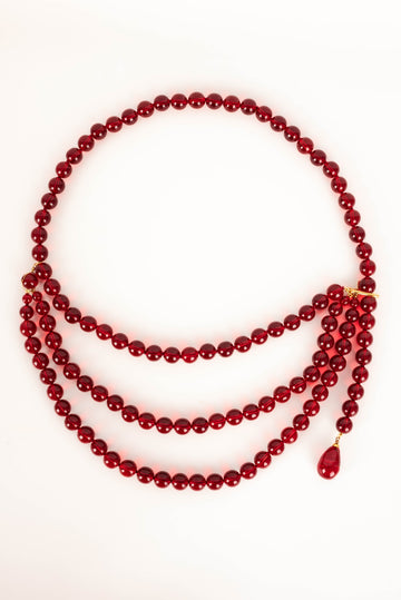 Ceinture de perles rouges Chanel