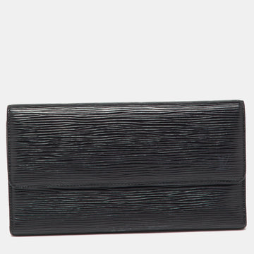 Louis Vuitton Black Epi Leather  Porte Tresor Wallet