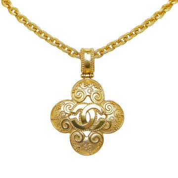 Chanel  Cocono mark Clover Necklace Gold Ladies