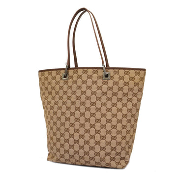 Gucci Gg Canvas  Calfskin Tote Bag ()