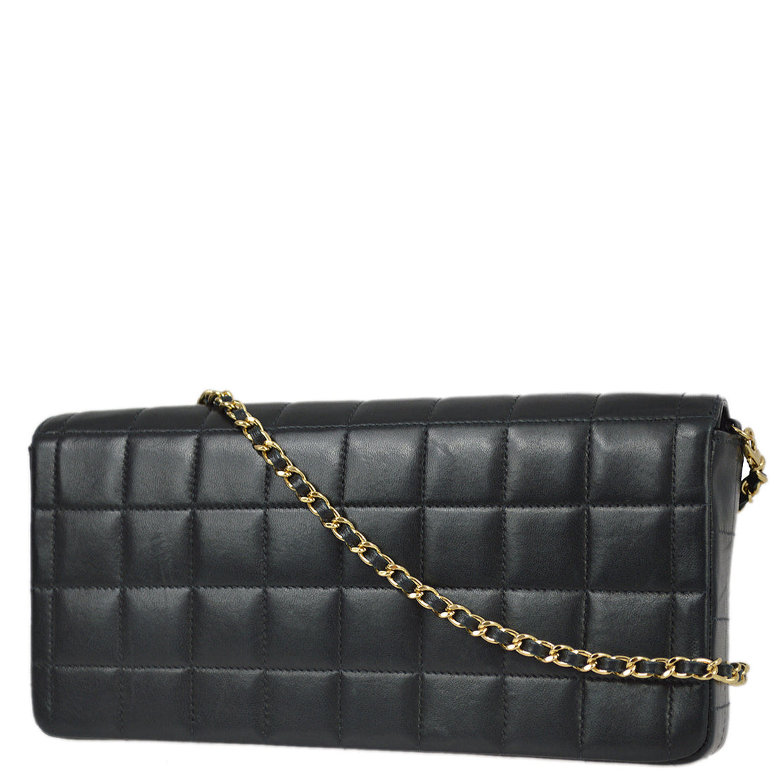 Chanel Black Lambskin Choco Bar Shoulder Bag