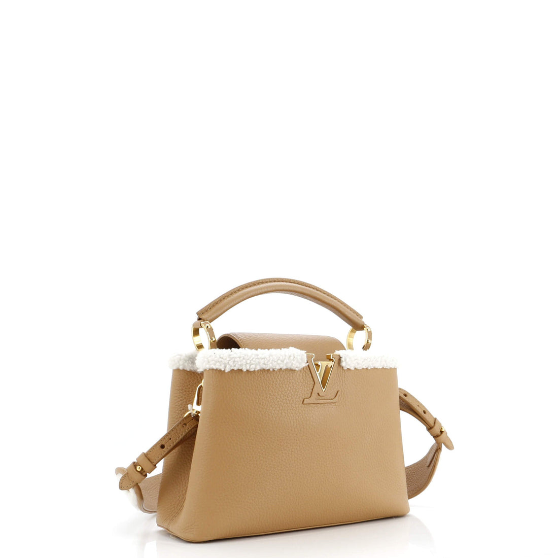 Capucines Bag Leather with Shearling BB