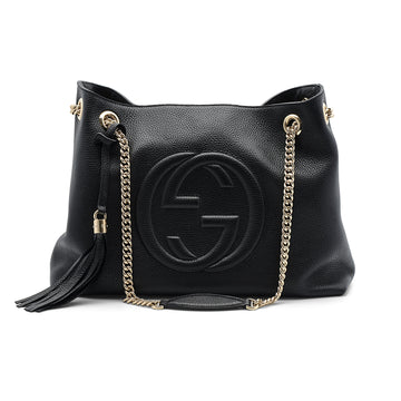 Gucci Soho Black Leather Shoulder Bag 536196-1000