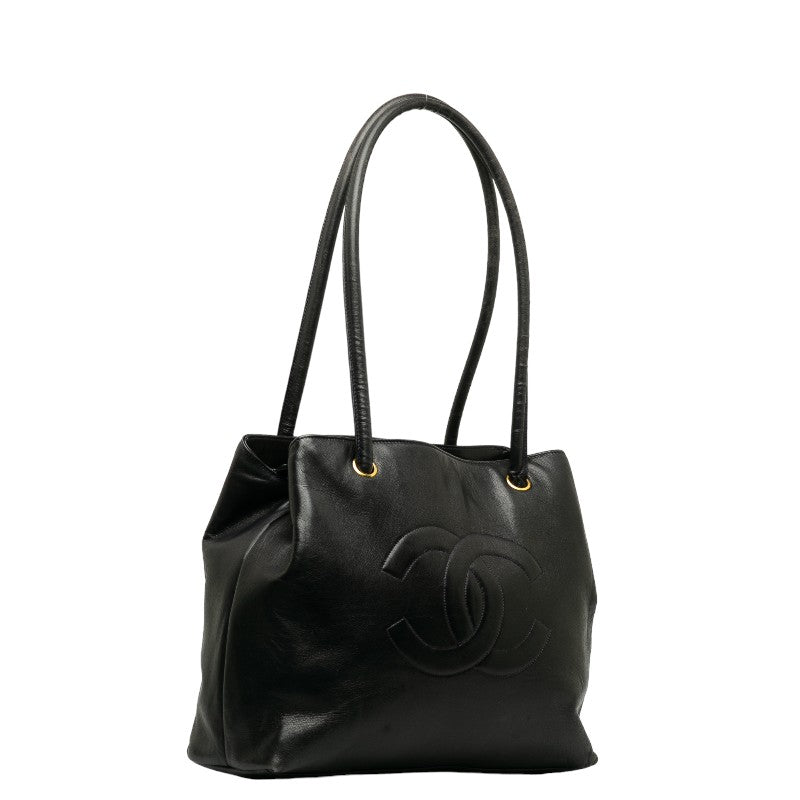 Chanel Cocono mark  Bag houlder Bag Black Leather Lady Chanel