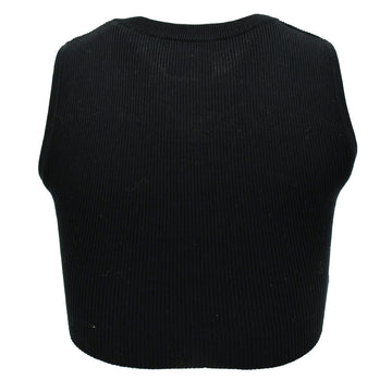 Chanel Sleeveless Tops Black
