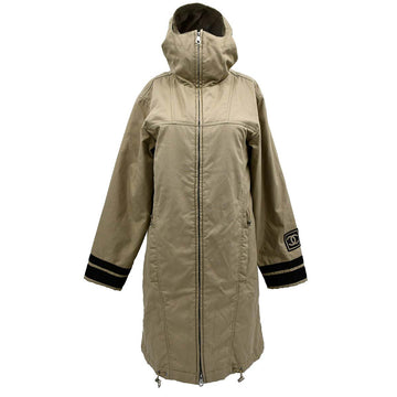 Chanel Sport Line Hooded Coat Beige #36