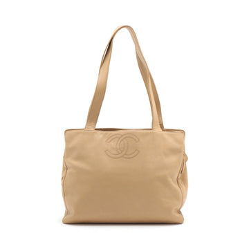 Chanel Coco Caviar S Shoulder Bag Beige Gold  6th