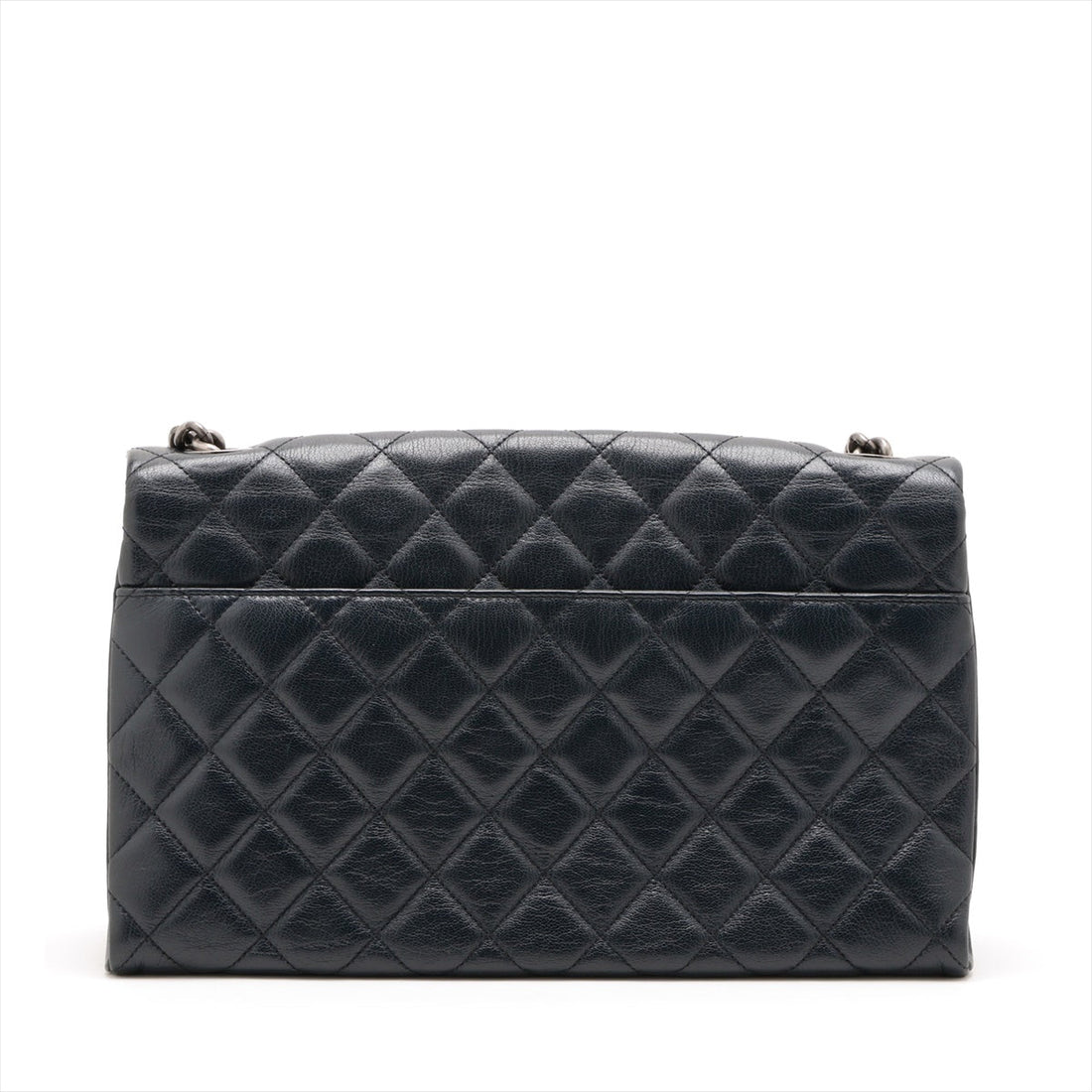 Chanel DECAMATRACE LEZER SINGLE FLAPS SINGLE CHAIN BAG NAYBIE SILVER GOLD TOOLS  EARTH  LOVE no markET SHOP