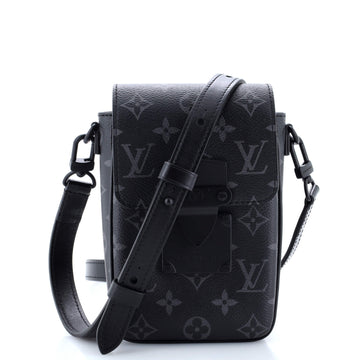 S Lock Vertical Wearable Wallet Monogram Eclipse Canvas