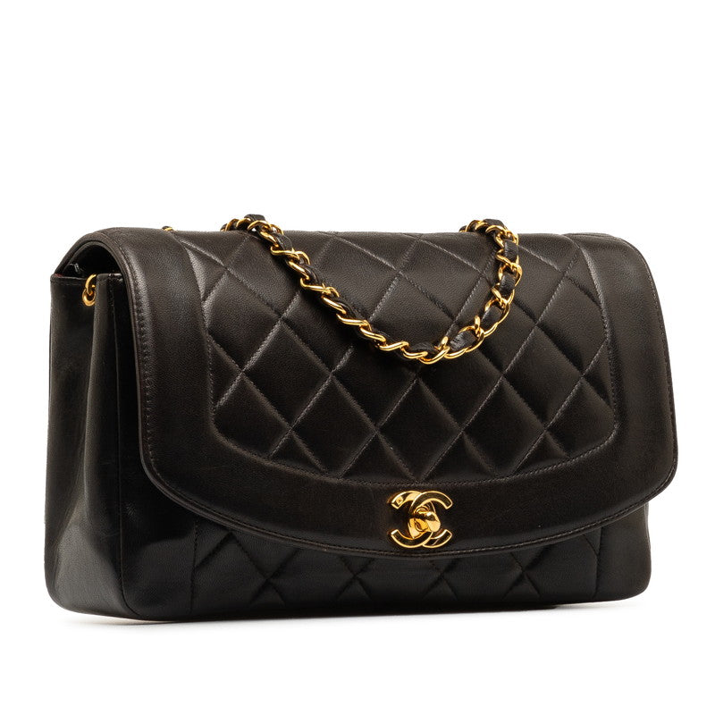 Chanel Matrace Dianaflap Chain Shoulder Bag Black G   Chanel