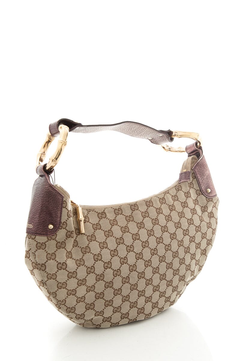Gucci Tom Ford Era  Monogram Crescent Shape Handbag