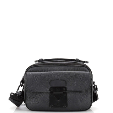 S Lock Messenger Bag Monogram Taurillon Leather