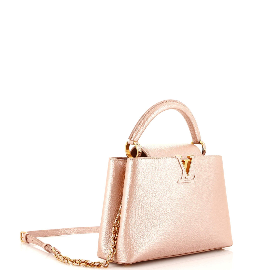 Braided Chain Capucines Bag Taurillion Leather BB