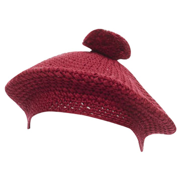 Gucci pom pom knit beret hat
