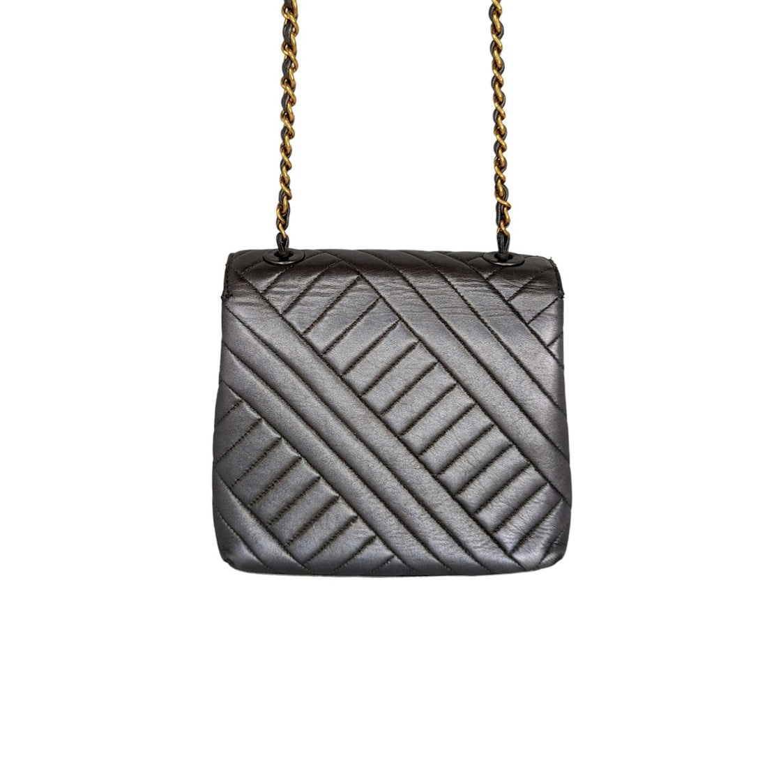 Chanel  Chevron Quilted Square Flap Bag